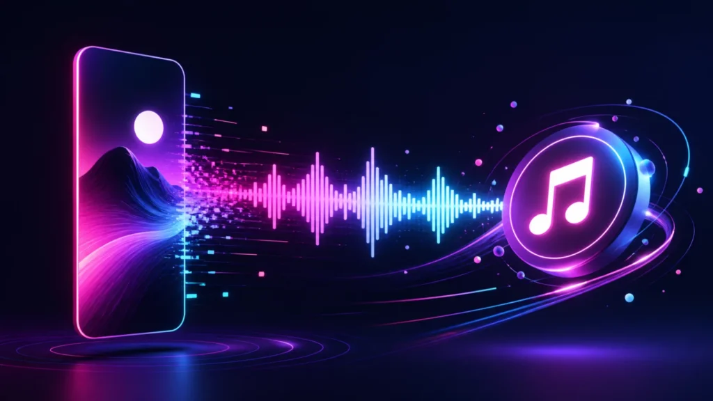 TikTok video transformed into an MP3 audio waveform