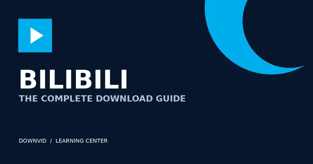Bilibili download guide by DownVid