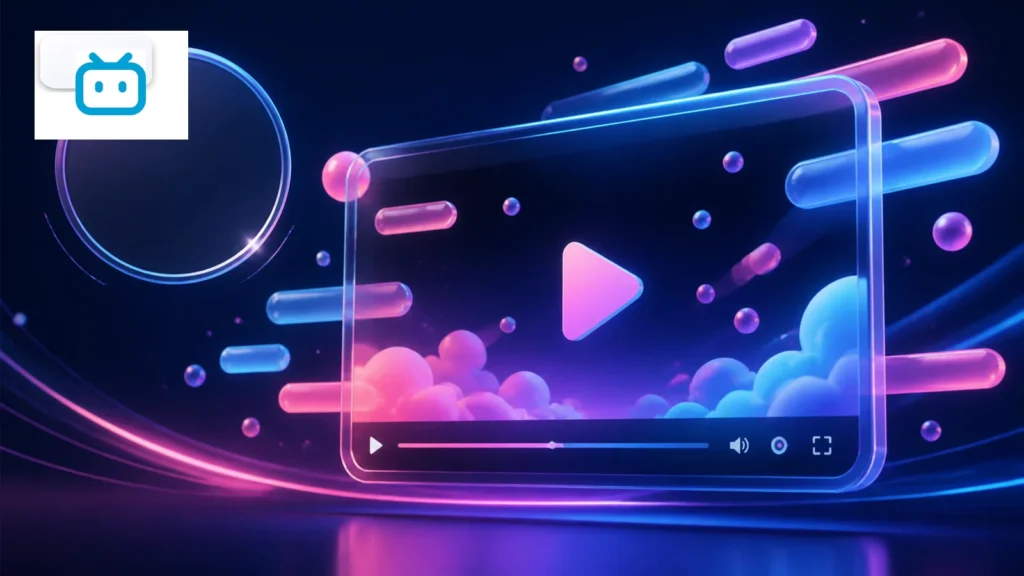 Bilibili video downloader with the Bilibili logo and animated video cards