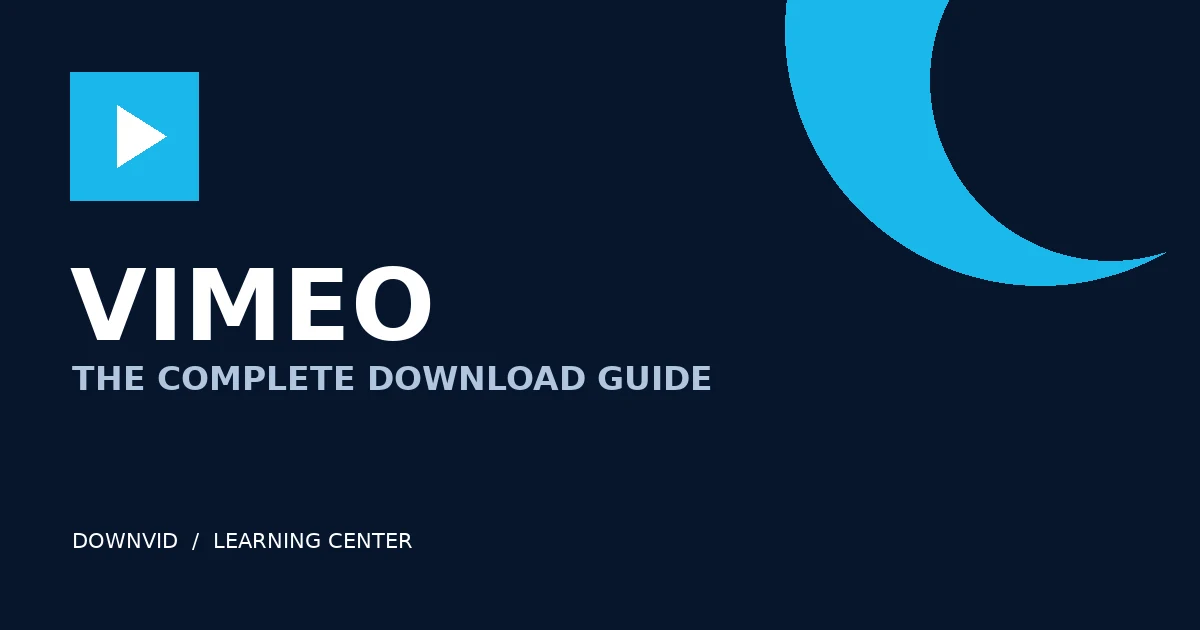Vimeo download guide by DownVid